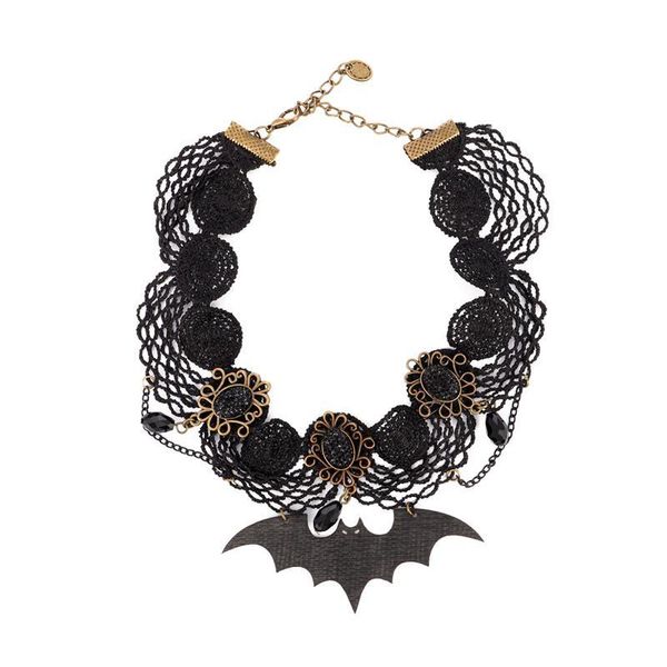 

women halloween decor necklace fashion clavicle necklace lace neck halloween bat choker necklace women halloween wmtolk