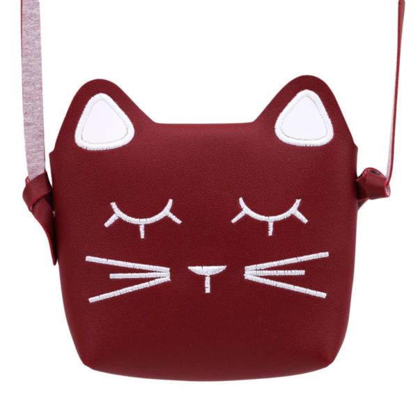 

purse 2021 children's coin baby cat mini shoulder bag cute princess messenger bags faux suede small for kids girl, White