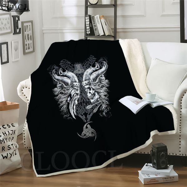 

cloocl blankets pirate viking totem 3d print casual style sofa travel throw blanket plush quilt