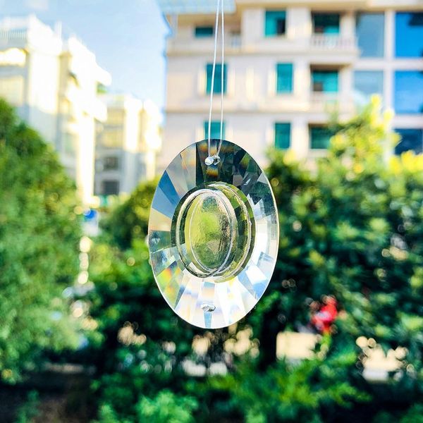 

1pc 50mm longan crystal pendants for chandeliers accessories hanging ornament suncatcher crystal prisms wedding home decoration h jllchf