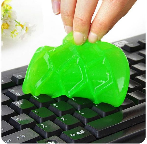 Limpeza mágica de pó de alta tecnologia transparente composto composto de teclado de gel slimy / super limpador de computador / monito para teclado lapto sn