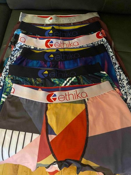 

random styles/colors ethika icon mens boxer underwear sports hip hop rock excise underwear skateboard street fashion quick dry shorts 4326#, Brown;gray
