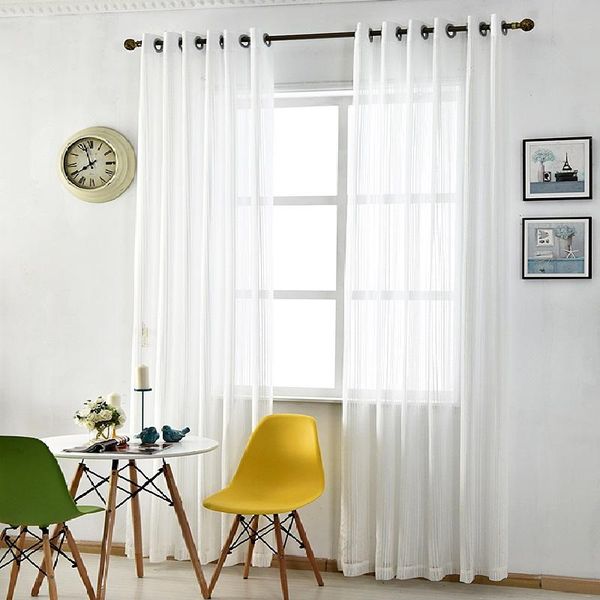 

vertical strips curtain tulle sheer light filtering (see through)