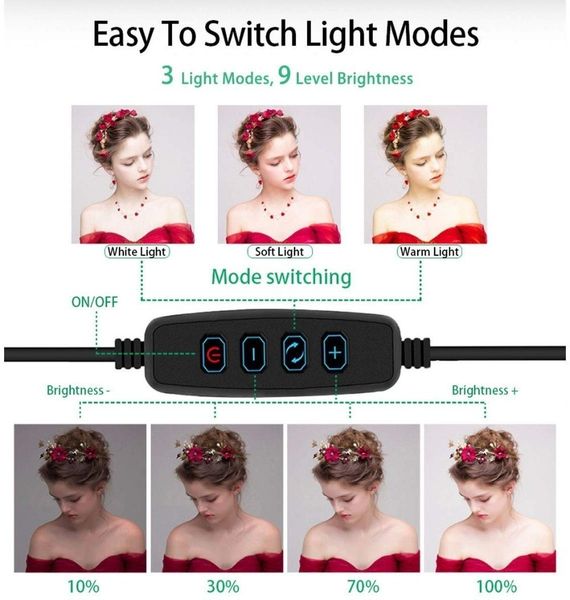 

4fds2awmultifunctional anti-shake beauty light foldable and shrinkable mobile phone holder