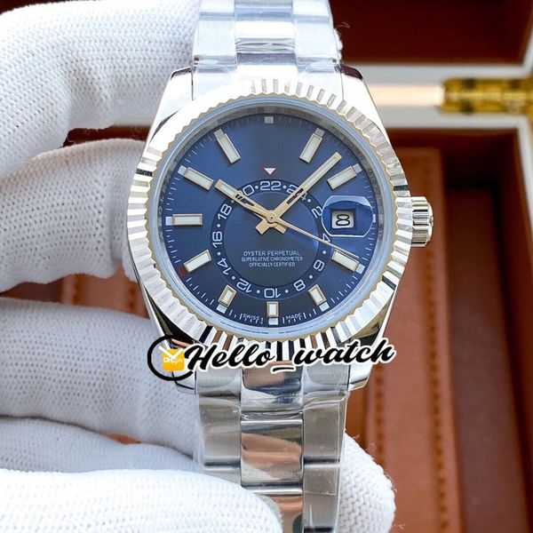 

new 42mm date m326934-0003 326934 blue dial miyota 821a automatic mens watch stainless steel bracelet sapphire watches hello_watch hwrx, Slivery;brown
