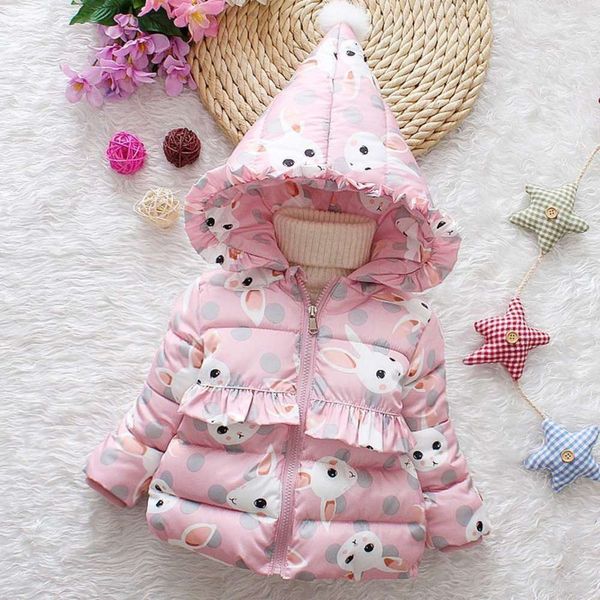 

baby coat 2020 winter new children's down girl's cotton padded jacket cute, Black