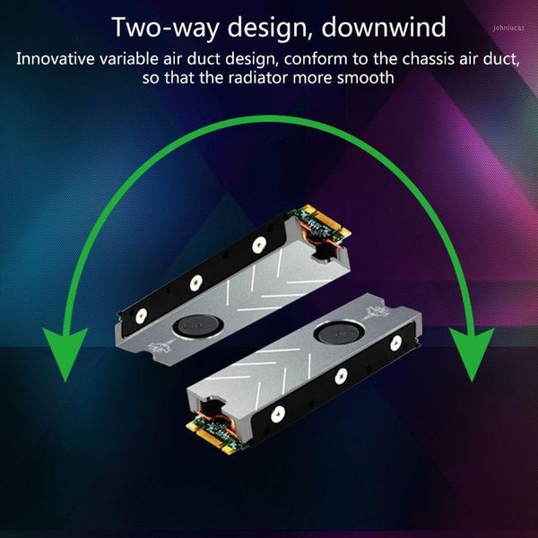 

fans & coolings nvme ngff m.2 2280/22110 heatsink ssd aluminum copper sheet radiator thermal silicone pad with 4pin 12v pwm fan1