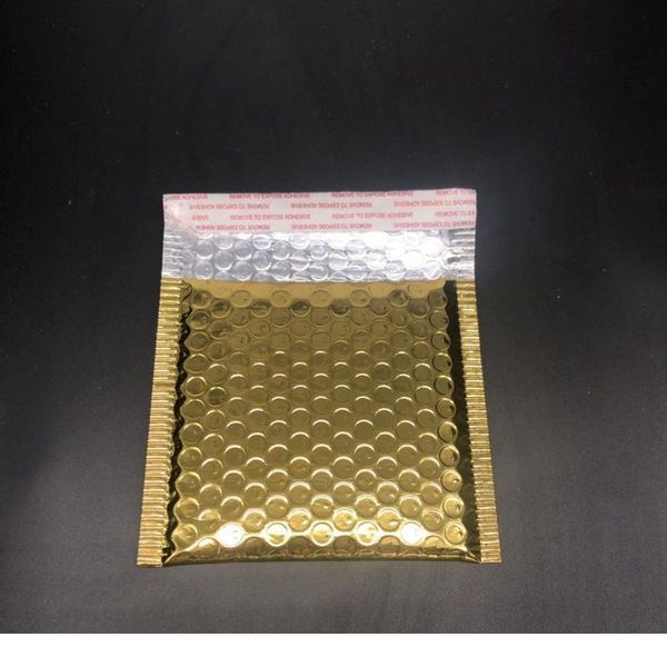 

5pcs/lot gold foil plastic padded bubble envelopes bags mailers envelope with bubble mailing bag business supplies 15* jllilo