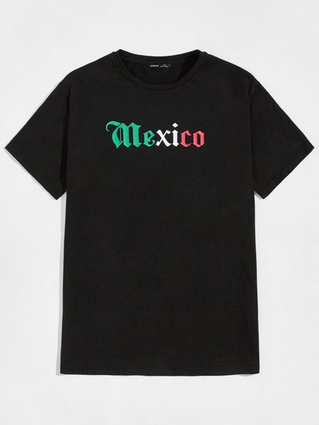 

men letter graphic tee v7ej#, White;black