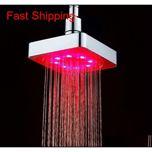 

bathroom square water flow adjustable romantic matic led shower head for bathroo qylpey bdenet