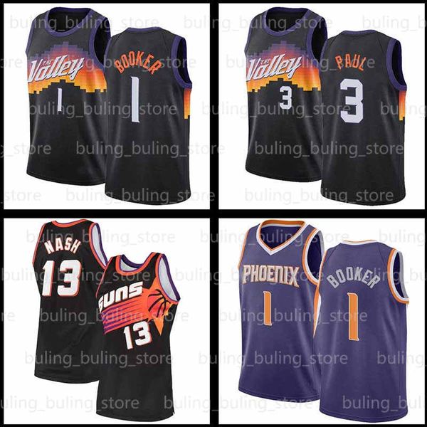 

devin 1 booker jersey chris 3 paul 2021 new phoenix suns steve ncaa 11 nash charles 34 barkley auburn college basketball jerseys, Black;red