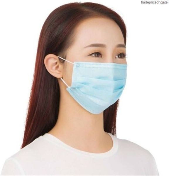 

outdoor nose 20 factory face 1 protective mask nonwoven cloth light blue#733