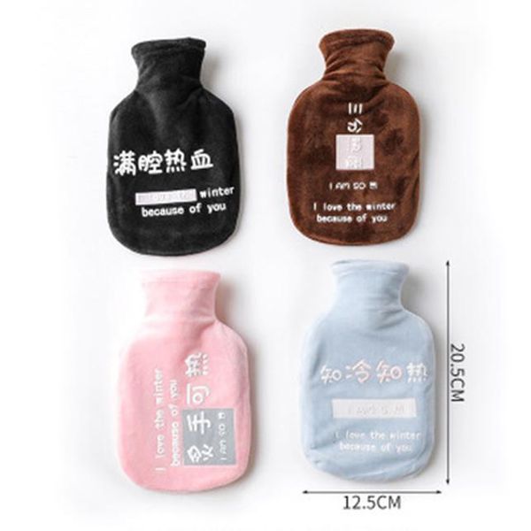 

1pc water bottle winter plush warm cute rubber student children hand warmers small fresh portable water bottle wmtlht