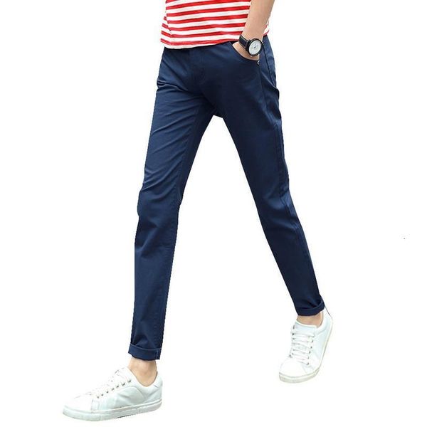 

2020 весна новые повседневные брюки мужчины хлопок slim fit chinos мода мужской грузовые брюки случайные тонкие подходят брюки, Black