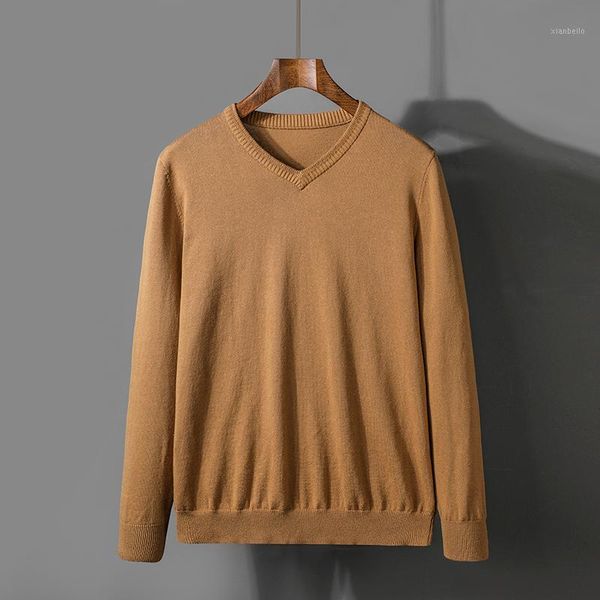 

men pullovers v-neck mens sweater solid color cotton basic vintage sweater men long sleeve pullovers 2020 oversize1, White;black