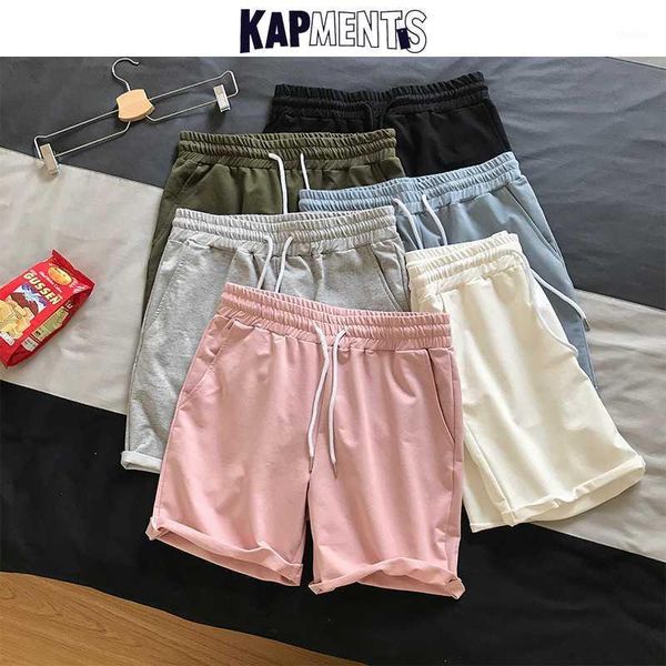 

men's shorts kapments men solid casual harem 2021 summer mens harajuku japanese sweatpants korean fashion plus size joggers shorts1, White;black