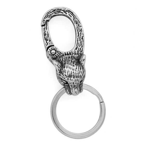 

keychains vikingceltic 316l stainless steel leopard animal keychain, Silver