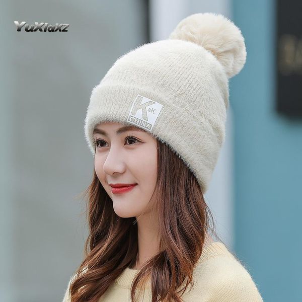 

новая буква вязаная шапка сгущает плюс бархатная теплая шапка защита от уха baotou мода женские шерстяные, Blue;gray