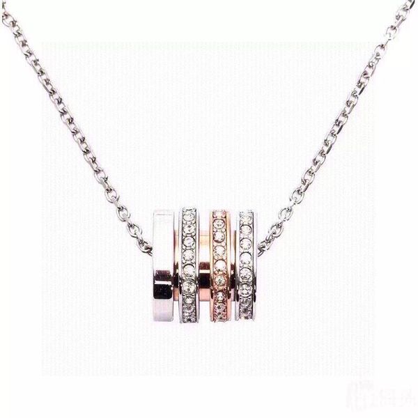 

2021 new luxury fashion design crystal square ring transfer beads female clavicle chain luxury personalized necklace ing, Red;brown