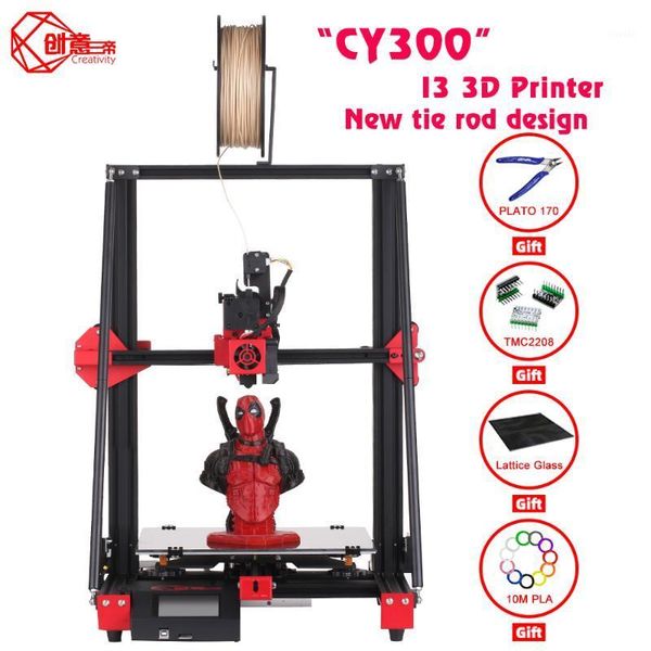 

creativity i3 cy300 3d printer kit double z axis support auto-leveling high precision aluminum profile upgradable to bl touch1