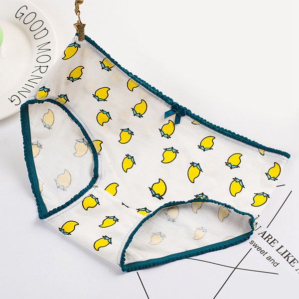 

print girls underwear ladies women's summer panties cotton briefs, Black;pink