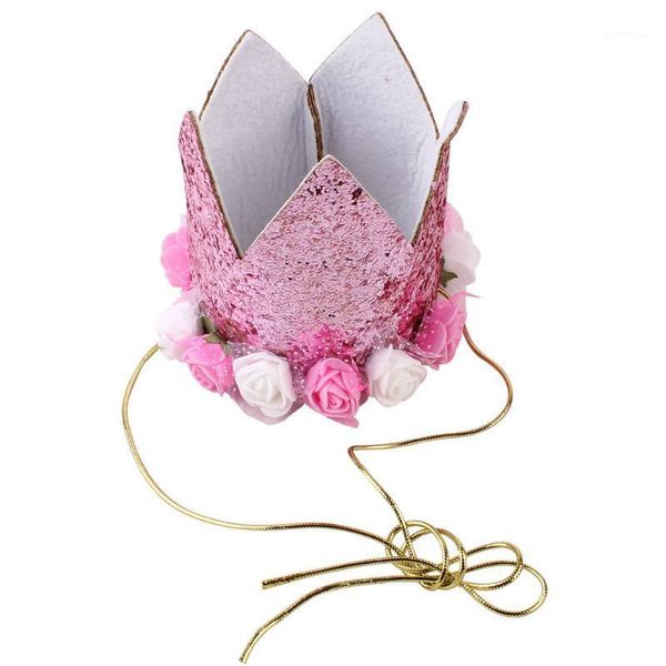 

dog apparel bowknot hat reusable headwear crown glitter party cute elastic birthday costume cat decor po props pets accessories1