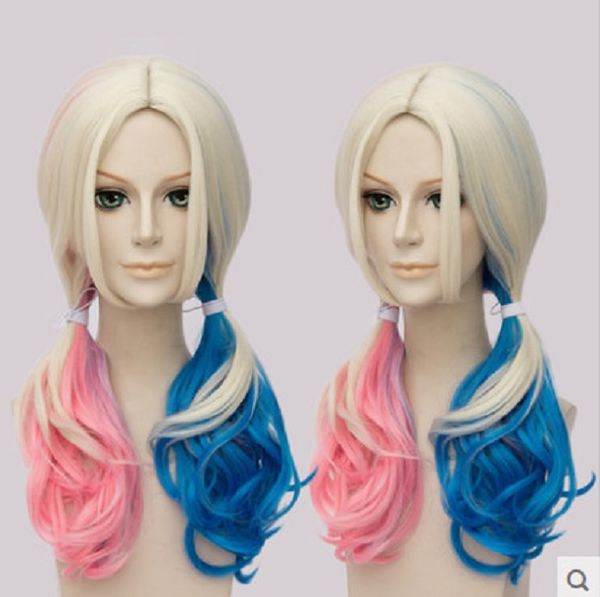 

cosplay wig movie suicide squad harleen quinzel clown girl harry quinn gradually changed wig, Black