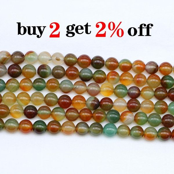 

1strand lot natural stone peacock agates bead round gem loose spacer beads for jewelry making findings diy bracelet wholesale h jlllht