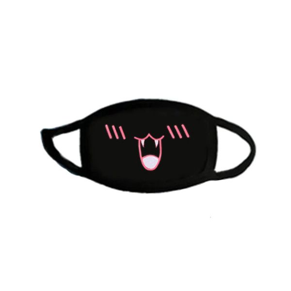 

women cotton face black fashion men mouth earloops breathable cute cartoon cloth masks anti dust