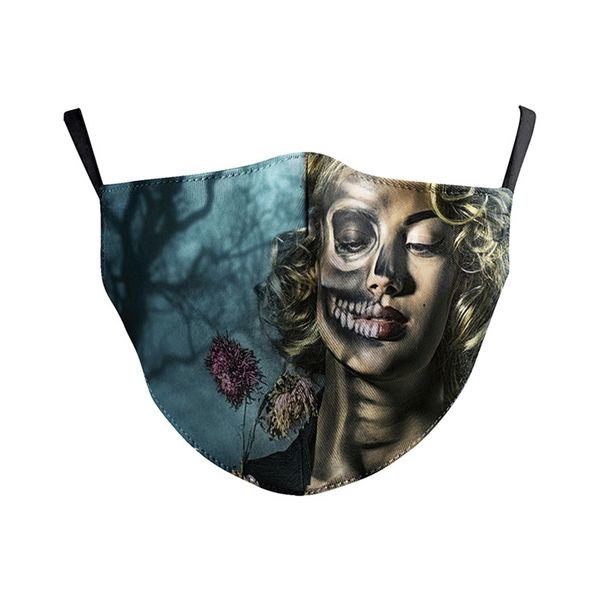 

reusable designer fashion cotton dhl face skull flag digital halloween party cosplay masks reusabloutlet47qd