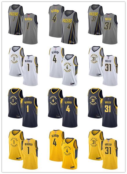 

mens women youth indiana pacers 4 victor oladipo 1 t.j. warren 31 reggie miller white navy custom basketball jerseys, Black;red