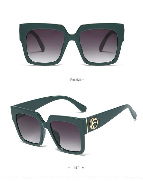 

622s ew ins popular luxury designer classic oversized square sunglasses for women ladies female 4 colors, White;black