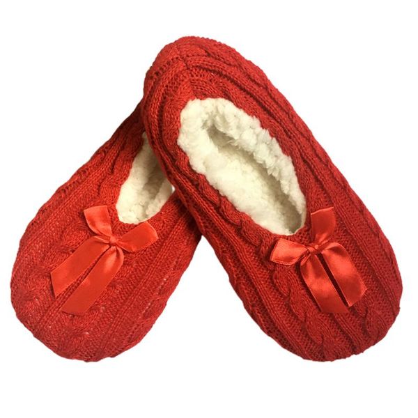 

socks & hosiery 1pair women slipper easy clean non slip with bowknot comfortable daily winter warm washable adults acrylic fibers home, Black;white