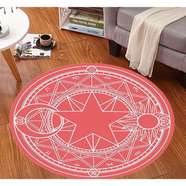 

cartoon moka girl sakura magic array carpets non slip round variety sakura lovely cloakroom mat jllbcn sinabag