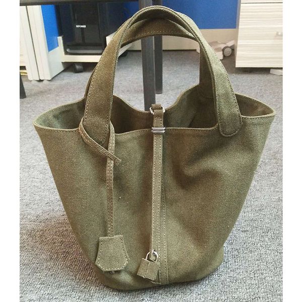 

basket bag fashion new trend graffiti personality vegetable blue zijun green canvas handbag