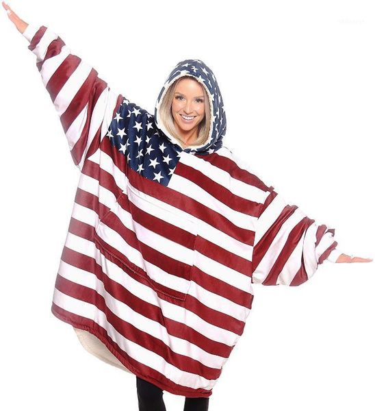 

blankets blanket sweatshirt with sherpa lining super soft warm hoodie sweatshirts american flag oversize fleece pullover pocket1