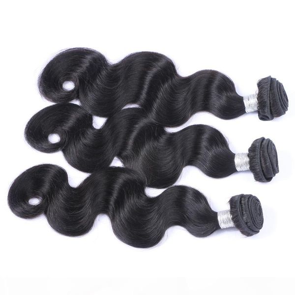 

malaysian body wave virgin human hair weaves bundles 3 pcs lot unprocessed malaysian remy human hair extensions natural black color dyeable