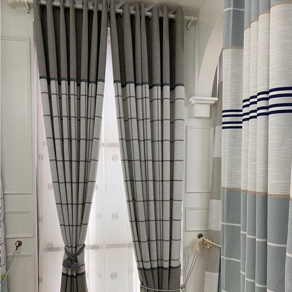 

curtain & drapes mediterranean linen lattice stitching small fresh shading curtains suitable for living room bedroom study nordic style