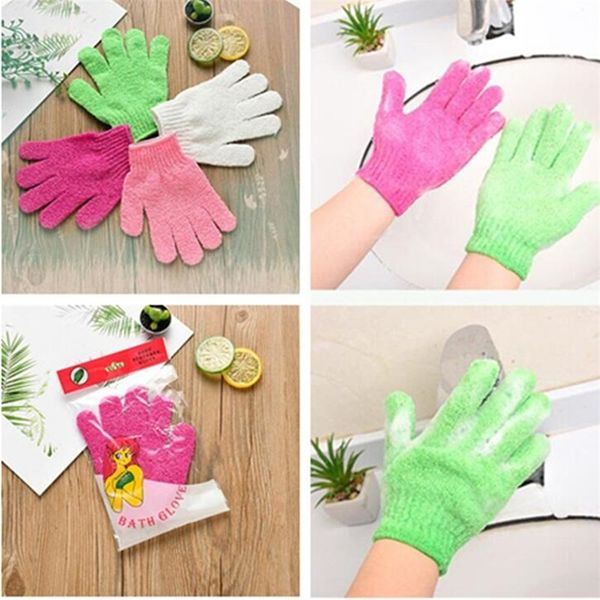 

wash scrub mittens exfoliating body bathing massage spa finger gloves sponge bath shower cleaning skin washcloths cz302