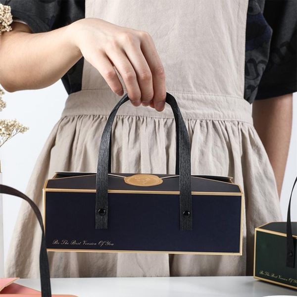 

stobag 5pcs 22.5157cm handle paper box diy birthday wedding party biscuit egg yolk crisp packaging event spacially gfit favor wmtjss