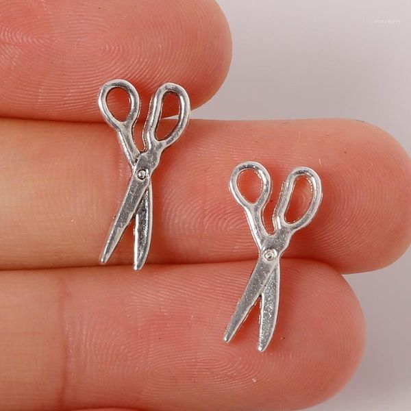

charms wholesale-22pcs 9*18mm zinc alloy antique silver plated scissors pendants jewelry findings for necklace braclets1, Bronze;silver