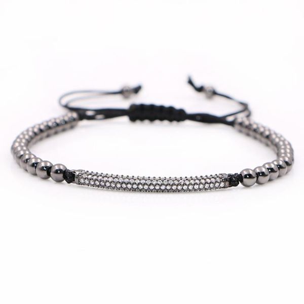 

men girl bracelets micro inlay zircon beads do not fade men jewlery, Golden;silver