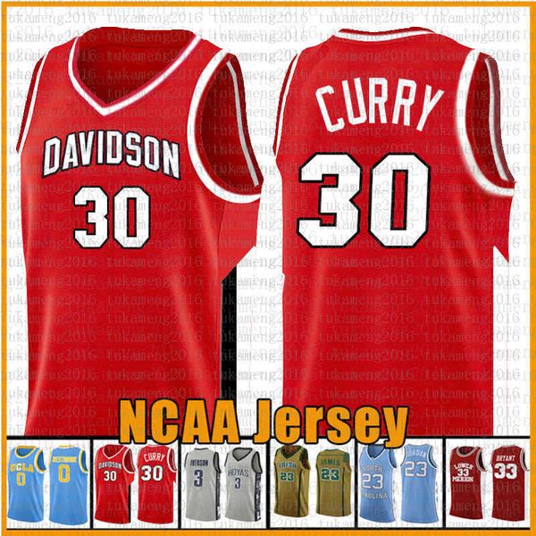 

11.19 red 30 stephen ncaa curry davidson wildcats college basketball jersey 3 dwyane 25 wade rodman richards marquette golden eagles, Black