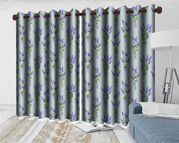 

custom floral 3d curtain beautiful and elegant purple flower curtain romantic floral modern decoration 3d window curtains1