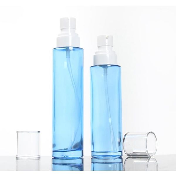 

empty 60ml pump bottle cream,blue bottle with lotion/spray pump1