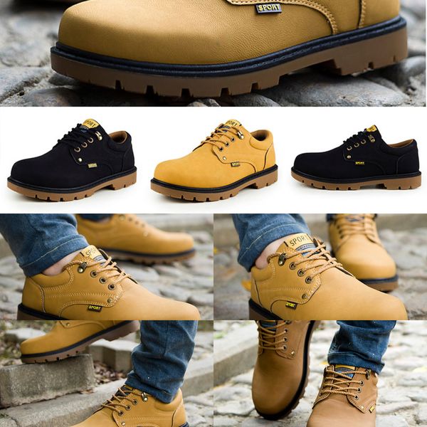 

luxury yellow boots designer mens boots military women triple black white camo leather ankle fashion sports sneaker 39-44, White;red