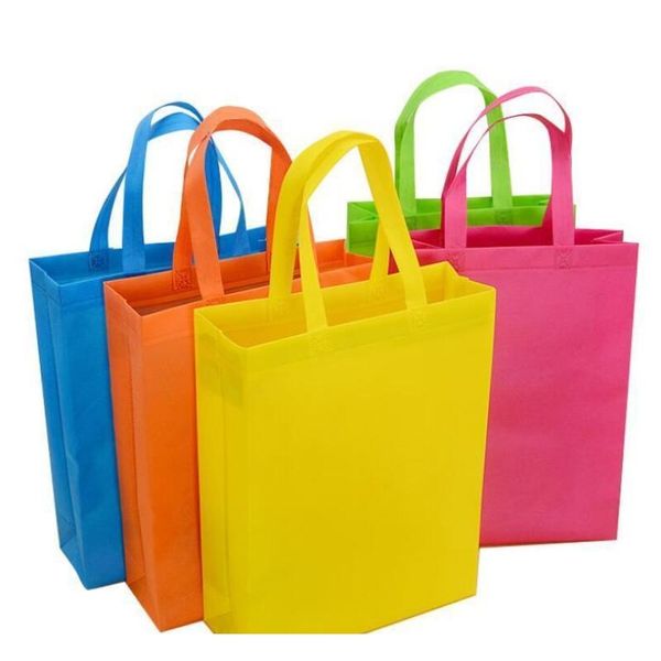 

new colorful folding bag non-woven fabric foldable shopping bags reusable eco-friendly folding bag new ladies storage bags dhd2611