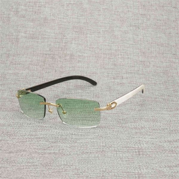 

70% off clearance online natural buffalo horn sunglasses men vintage wood eyewear square rimless frame for women outdoor shades oculos gafas, White;black