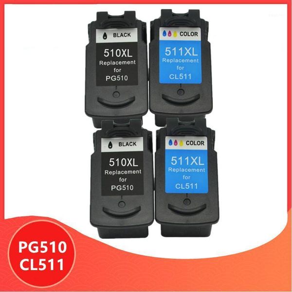 

4pc pg510 cl511 ink cartridge replacement for canon pg 510 pg-510 cl 511 for mp240 mp250 mp260 mp280 mp480 mp490 ip2700mp4991