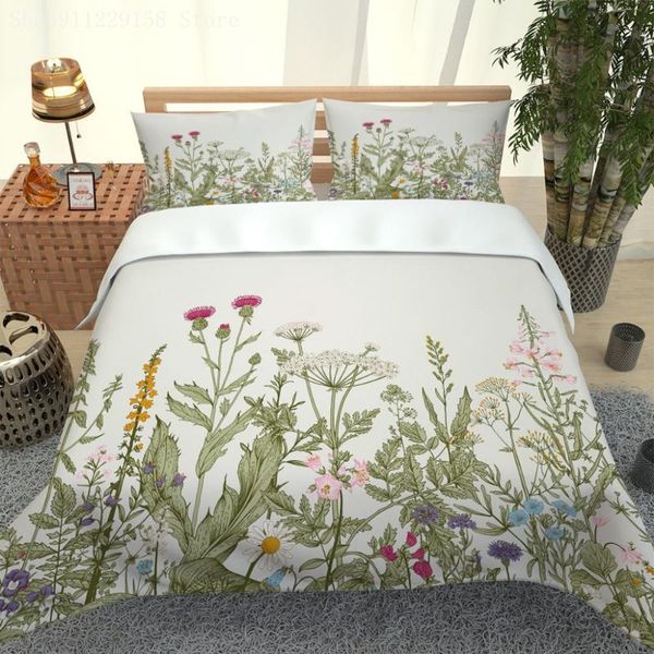 

white bedding set tropical plant duvet cover set green home textiles botanical bed king quilt cover teen